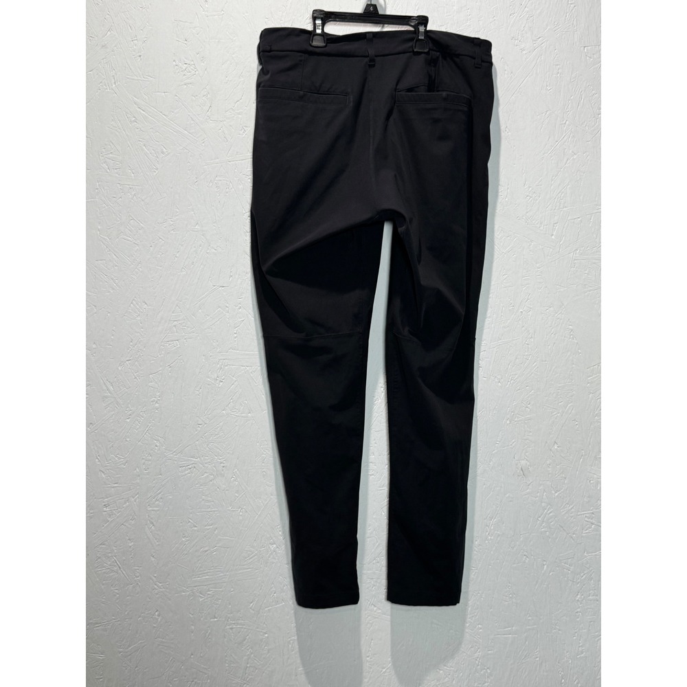 Lululemon ABC Slim Fit Pant Black Warpstreme 32 Mens Trousers LM5AWTS - Picture 2 of 4